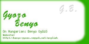 gyozo benyo business card