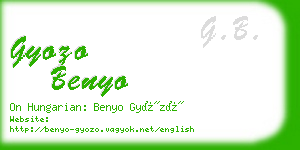 gyozo benyo business card